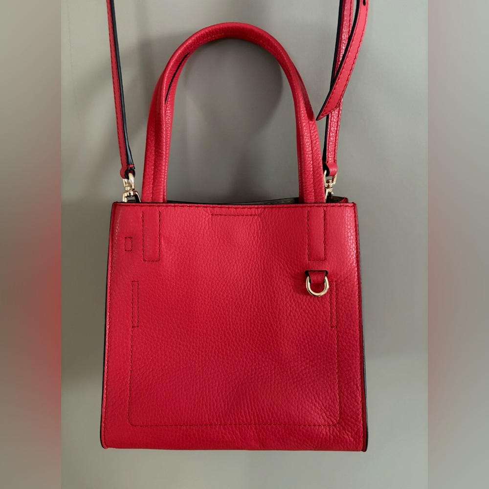Banana Republic Red Leather & Suede Crossbody